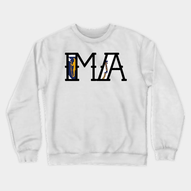 Massachusetts Crewneck Sweatshirt by kmtnewsmans